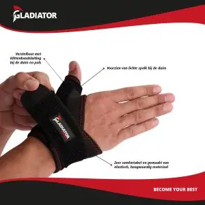 gladiator sports duim polsbrace usps